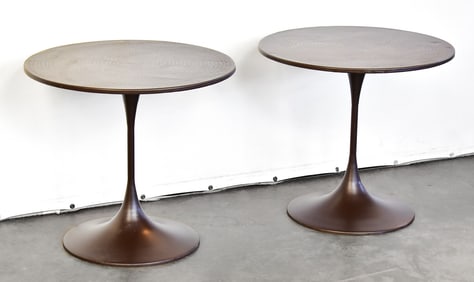 PAIR OF TULIP SIDE TABLES