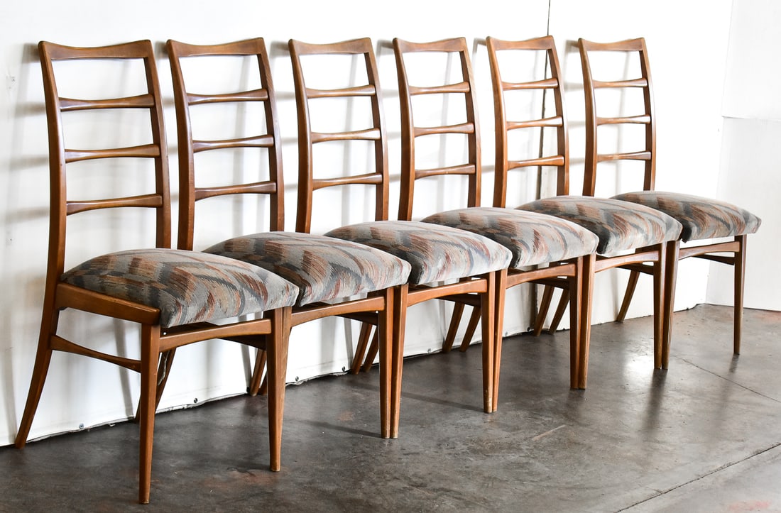MIDCENTURY DANISH LADDER BACK DINING CHAIRS (1 of 4)
