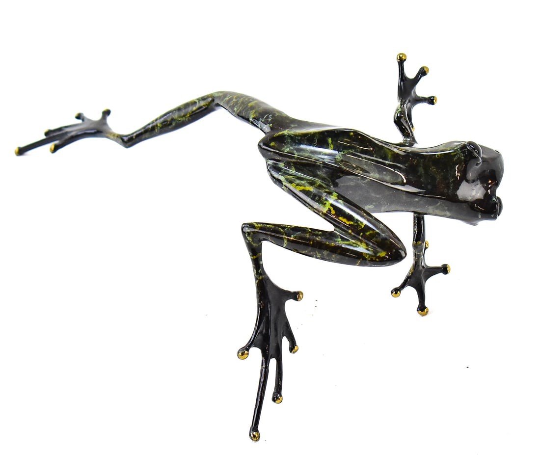 TIM COTTERILL 1992 LEG-OVER BRONZE FROG SCULPTURE (1 of 3)