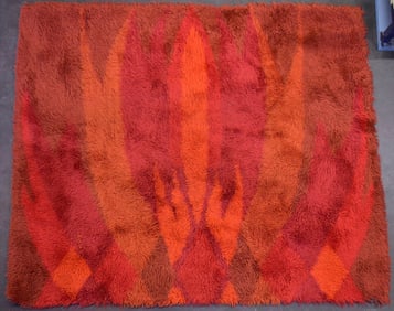 SCANDINAVIAN WARM TONE HIGH PILE RYA SHAG RUG