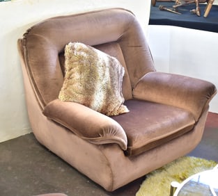 1970s JITONA FURNITURE VELOUR LOUNGE CHAIR