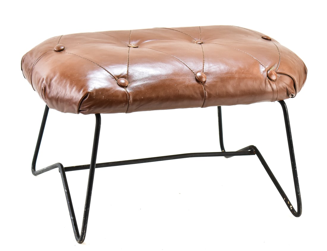 MIDCENTURY TUFTED OTTOMAN (1 of 2)