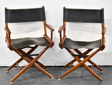 THE TELESCOPE FOLDING FURNITURE COMPANY DIRECTOR CHAIR PAIR