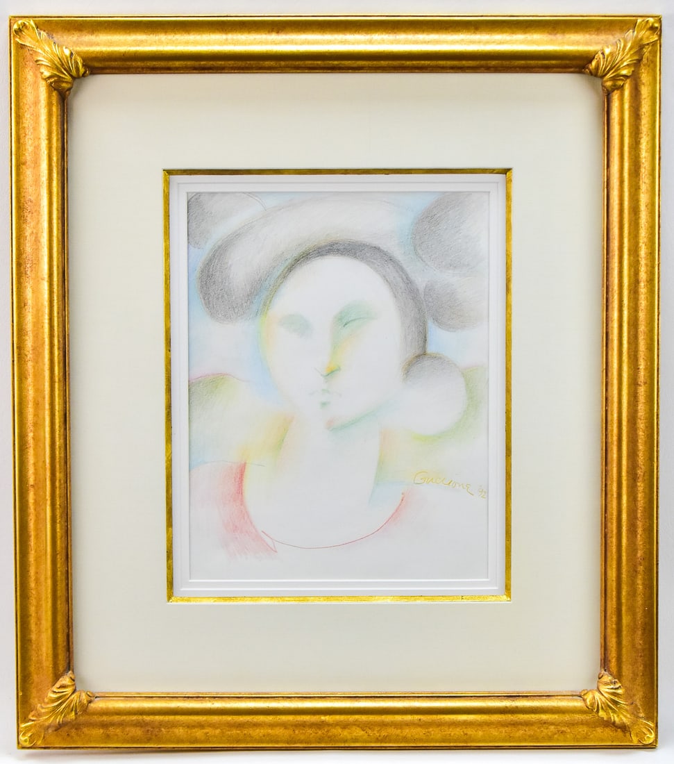 BOB GUCCIONE 'WOMEN'S PORTRAIT' COLORED PENCIL ON PAPER (1 of 5)