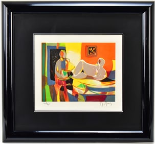 MARCEL MOULY "THE PAINTER AND HIS MODEL" LITHOGRAPH