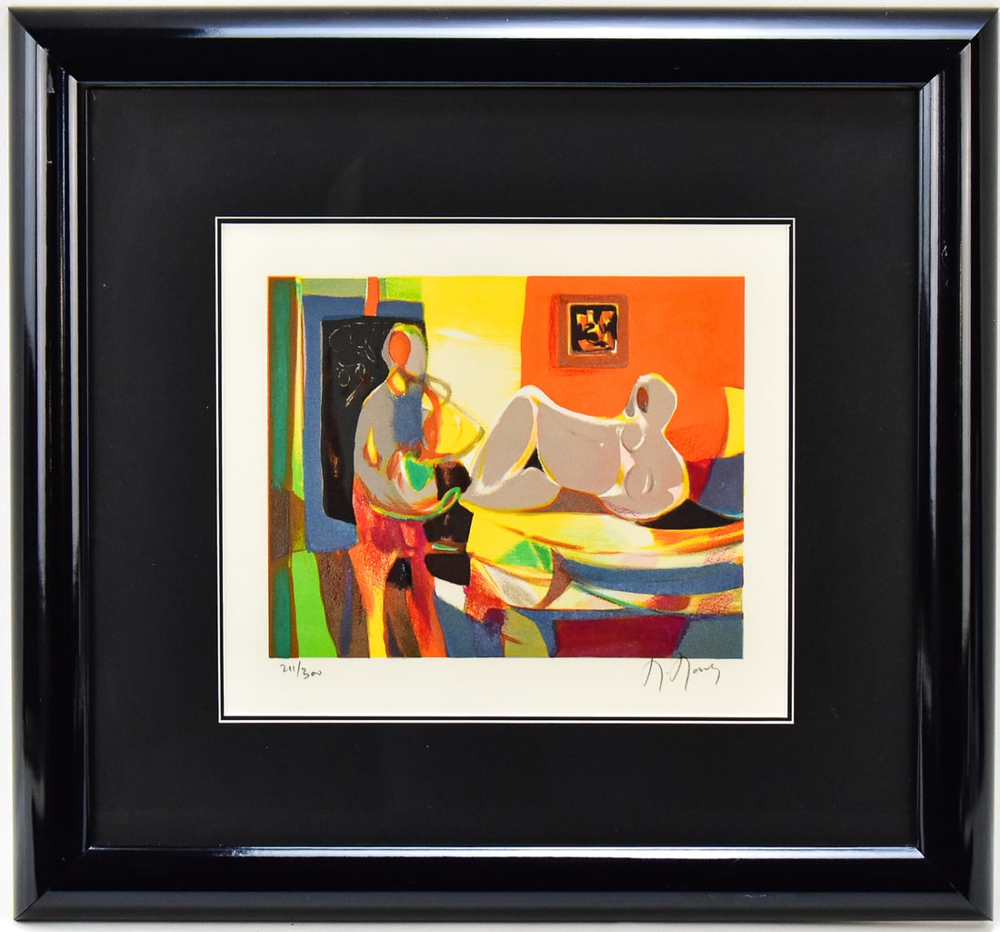 MARCEL MOULY "THE PAINTER AND HIS MODEL" LITHOGRAPH (1 of 5)