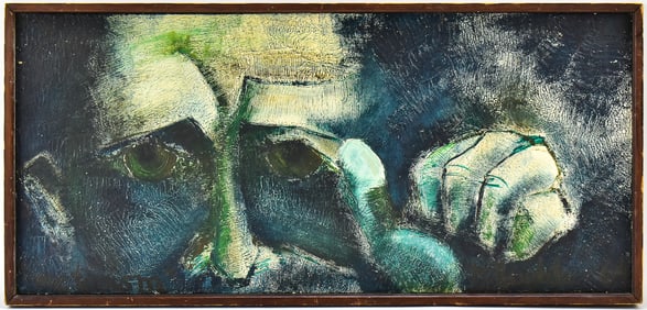 DARRYL LEO HUGHTO "ME TOOISM" OIL ON BOARD