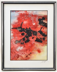 ABSTRACT MIXED MEDIA WATERCOLOR