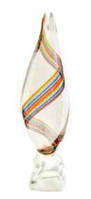 MURANO ART GLASS RAINBOW FLAME