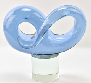 SEGUSO A.V. MURANO ART GLASS ABSTRACT SCULPTURE