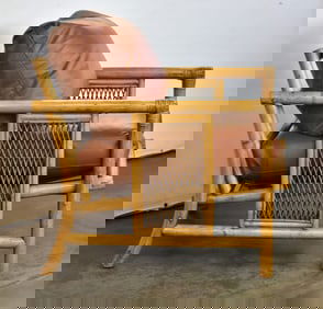 MIDCENTURY RATTAN ARMCHAIR