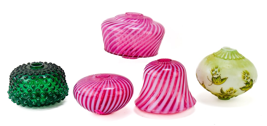 ASSORTED FENTON LAMP PARTS (1 of 3)