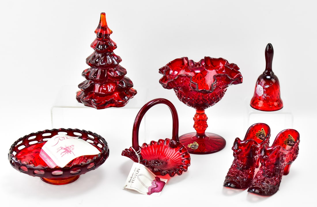 COLLECTION OF FENTON RUBY GLASS (1 of 3)