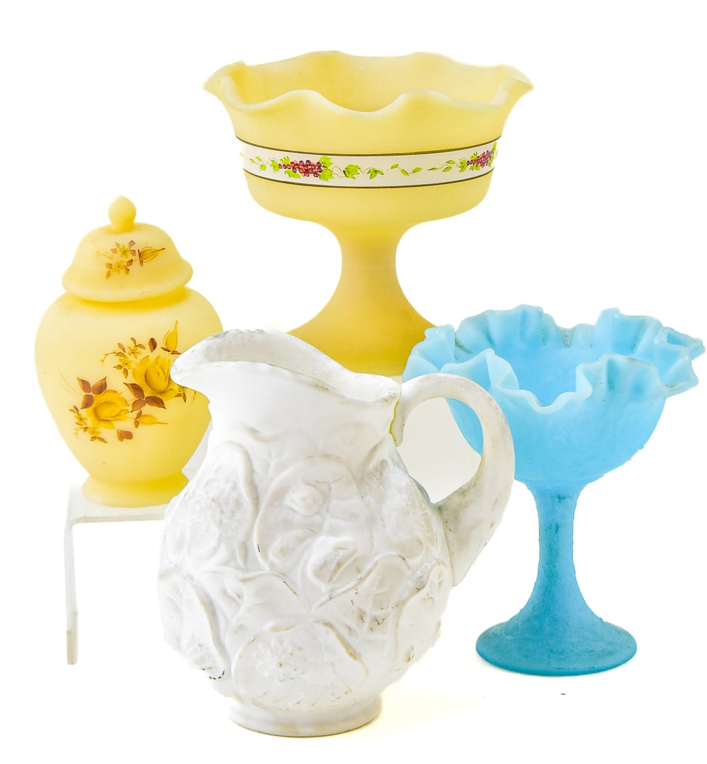 ASSORTED FENTON SATIN GLASS (1 of 4)