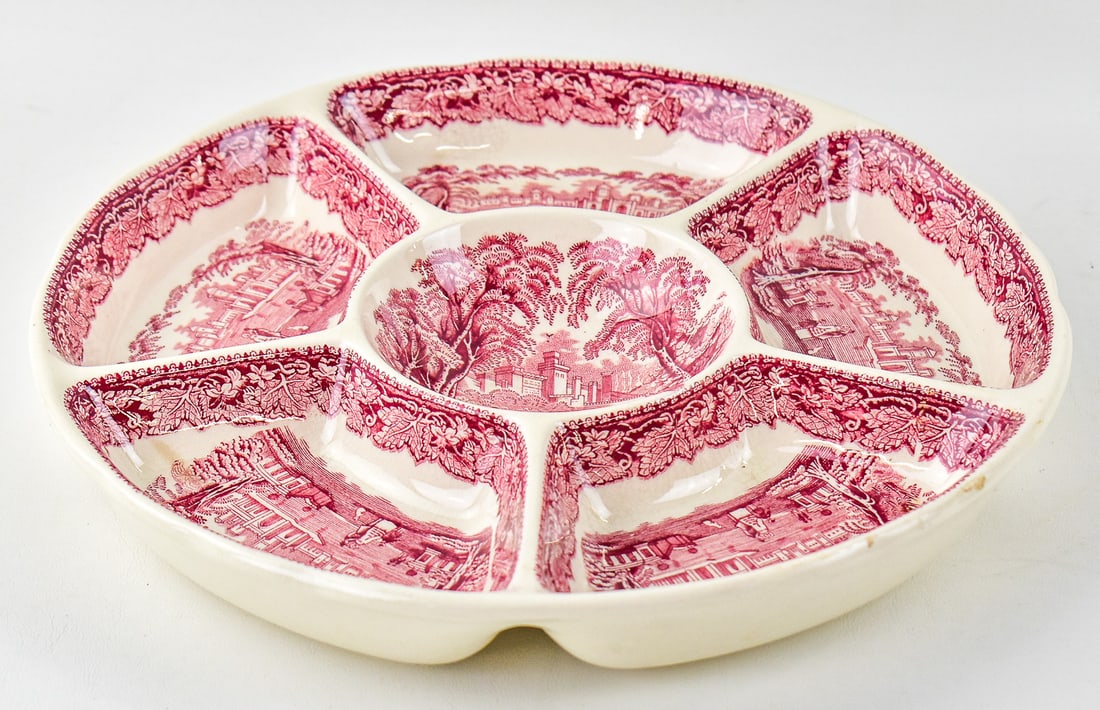 MASON'S VISTA PINK IRONSTONE APPETIZER PLATE (1 of 3)