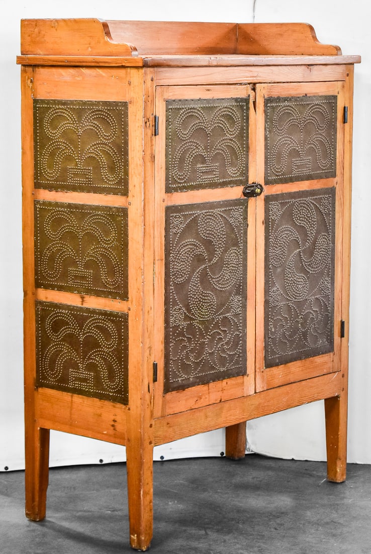 LATE 19TH C. PUNCHED TIN PIE SAFE (1 of 2)