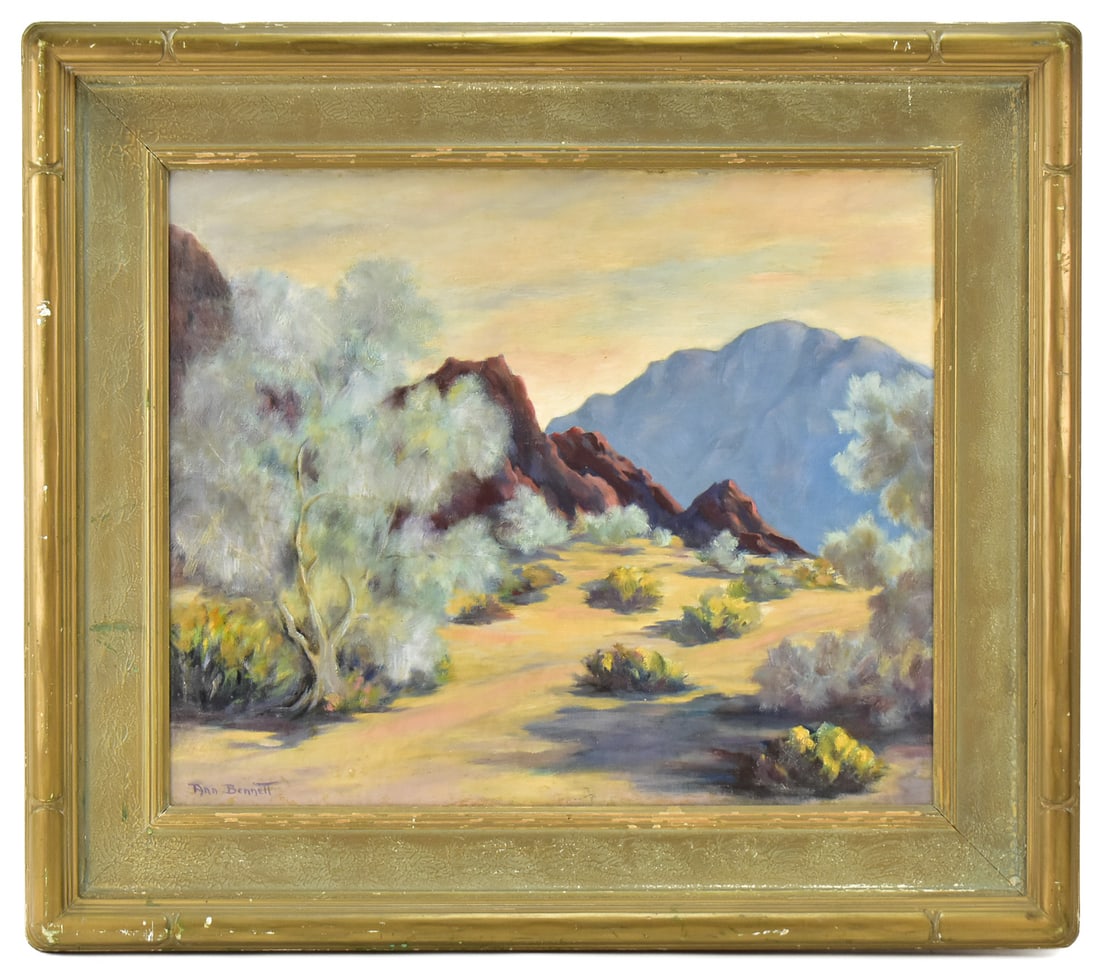 ANN BENNETT DESERT LANDSCAPE OIL ON CANVAS (1 of 4)