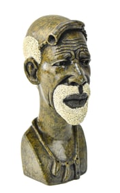 AFRICAN SOAPSTONE BUST BY RODWELL NYAMUNGA