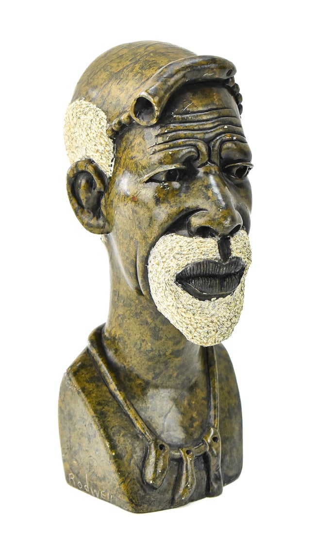 AFRICAN SOAPSTONE BUST BY RODWELL NYAMUNGA