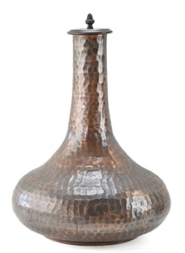 MIDCENTURY HAMMERED COPPER VASE