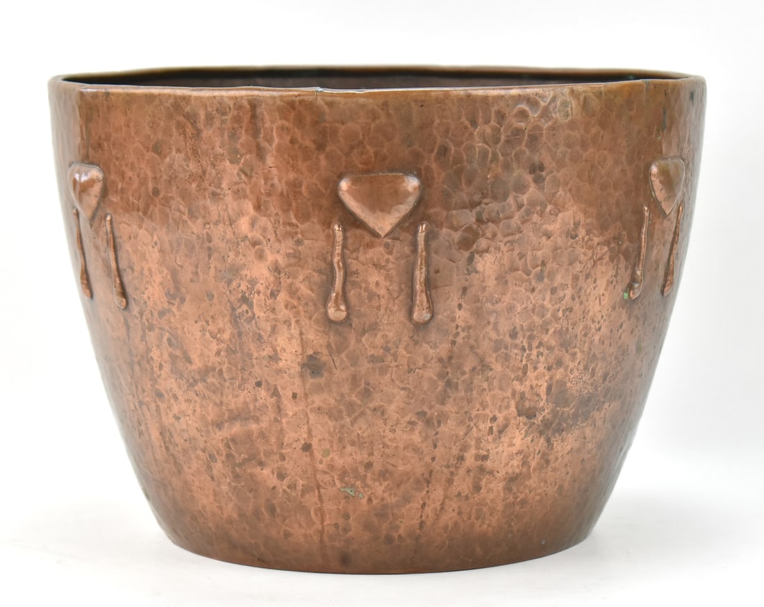1900s WMF - GERMANY ARTS & CRAFTS HAMMERED COPPER PLANTER (1 of 5)