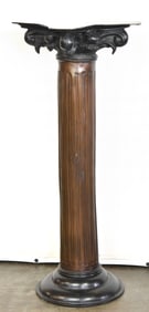 VINTAGE GRECO ROMAN STYLE BRONZE COLUMN PLINTH