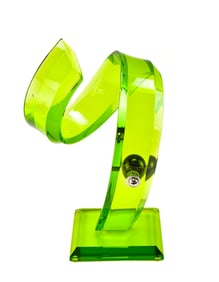 SIGNED POST MODERN SHLOMI HAZIZA ABSTRACT ACRYLIC SCULPTURE