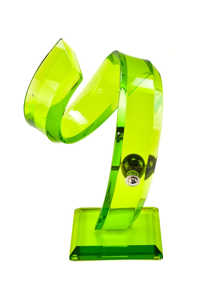 SIGNED POST MODERN SHLOMI HAZIZA ABSTRACT ACRYLIC SCULPTURE (1 of 4)