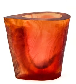 SIGNED TERRY BALLE ACRYLIC RESIN VASE