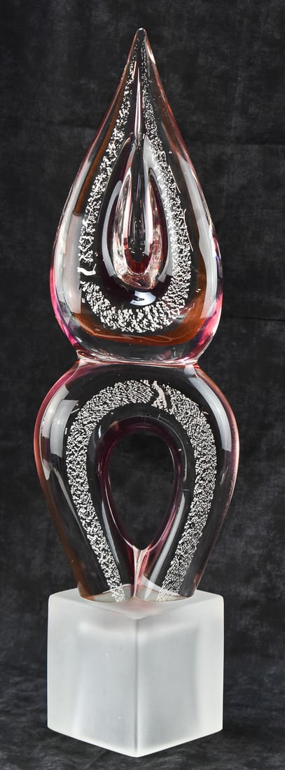MURANO ART GLASS SOMMERSO INFINITY SCULPTURE (1 of 4)