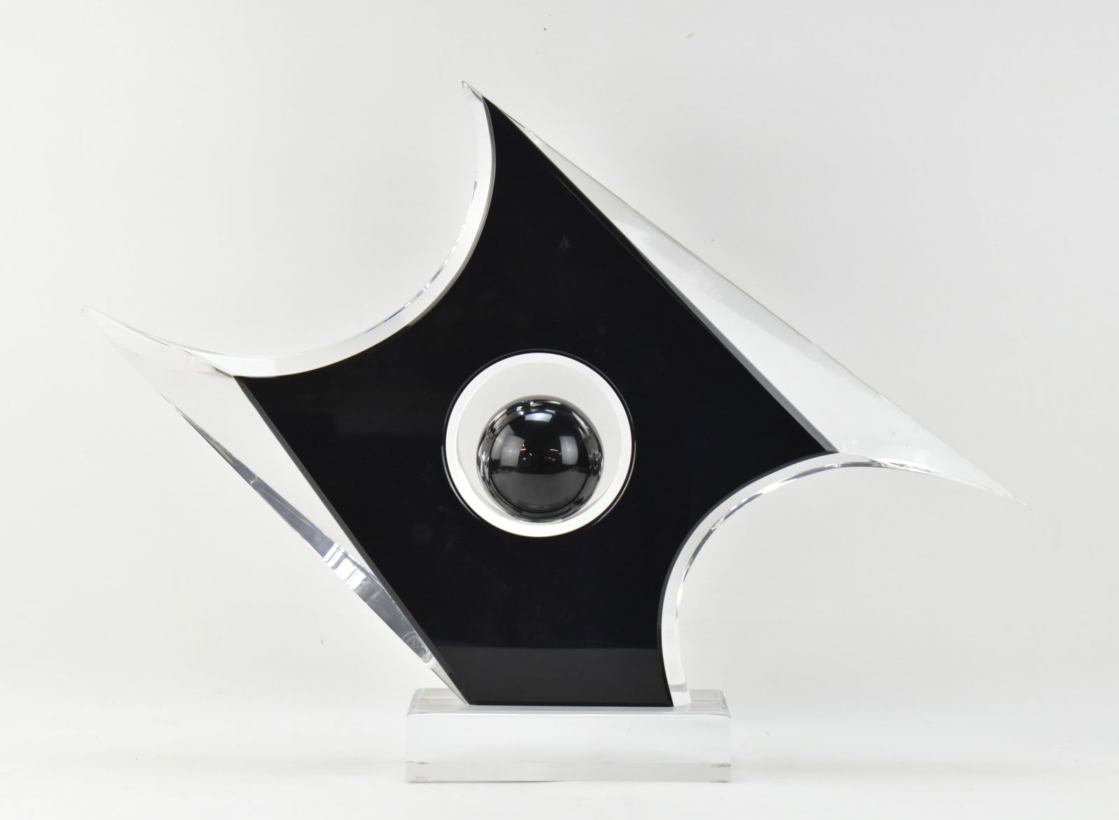 SIGNED SHLOMI HAZIZA ACRYLIC LUCITE ABSTRACT SCULPTURE (1 of 5)