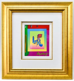 PETER MAX 'LOVE ON BLENDS 2006' SIGNED ACRYLIC ON LITHOGRAPH