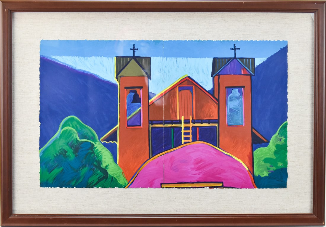 JOHN NIETO 'SANCTUARY DE CHIMAYO' SERIGRAPH PORTION (1 of 3)
