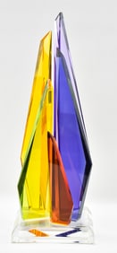 SIGNED SHLOMI HAZIZA GEM ACRYLIC LUCITE SCULPTURE