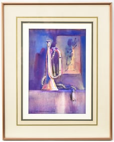 JOHN WADDINGHAM 'THE LAST POST' WATERCOLOR