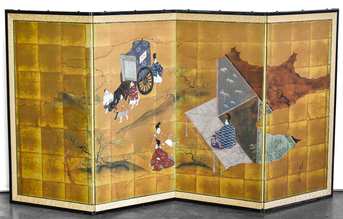 JAPANESE FOUR PANEL SCREEN (1 of 6)