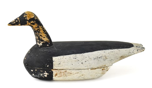 ST. JUDE CHARITY LOT: ANTIQUE SIGNED LES VAN BRUNT BRANT DECOY 1916