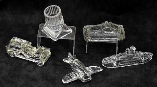 MILITARY-THEMED GLASS CANDY CONTAINERS