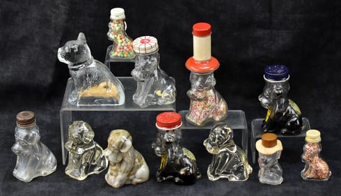 DOG-THEMED GLASS CANDY CONTAINERS