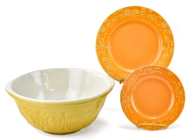 THE CELLAR MIXING BOWL & HOMER LAUGHLIN PLATES