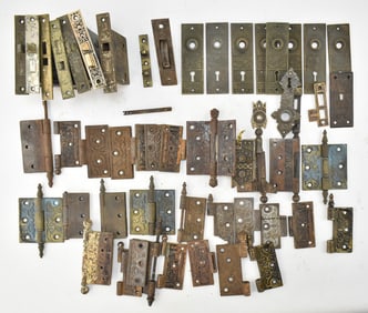 COLLECTION OF VICTORIAN DECORATIVE DOOR HARDWARE