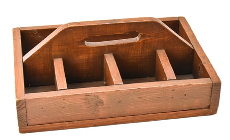 ANTIQUE WOODEN TOOL CADDY