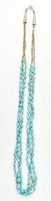 NAVAJO TURQUOISE & HEISI SHELL NECKLACE