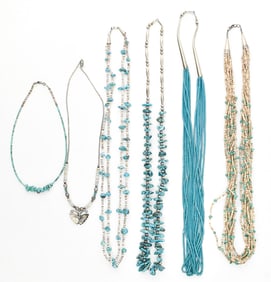 ASSORTED BEAD & SHELL NECKLACES