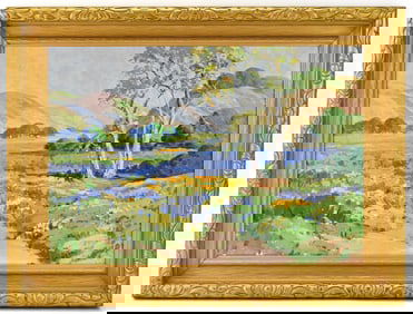 ALICE HUNT CURTIS 'CARMEL VALLEY' CALIFORNIA OIL PAINTING