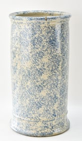 EARLY 1900s RED WING SPONGEWARE UMBRELLA STAND