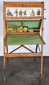 RICHMOND SCHOOL FURNITURE 'ALICE IN WONDERLAND' FOLDING SLATED BLACKBOARD No. 225 AND MORE