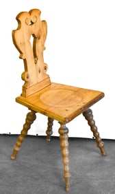 19TH CENTURY PINE TYROLEAN ALPINE CHAIR