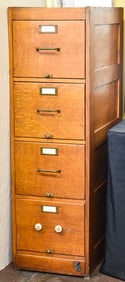 THE WABASH CABINET COMPANY OAK FILING CABINET