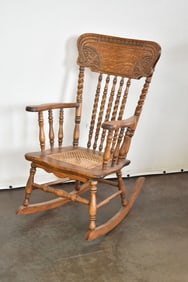 PRESSED OAK CHILD'S ROCKER